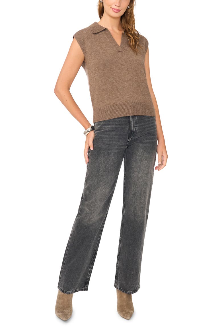 Johnny Collar Sweater Tank, Alternate, color, DEEP SANDSTONE