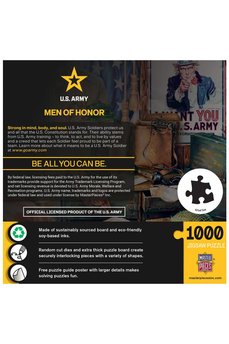 US Army Men of Honor 1000 Piece Puzzle, Alternate, color, Multicolor