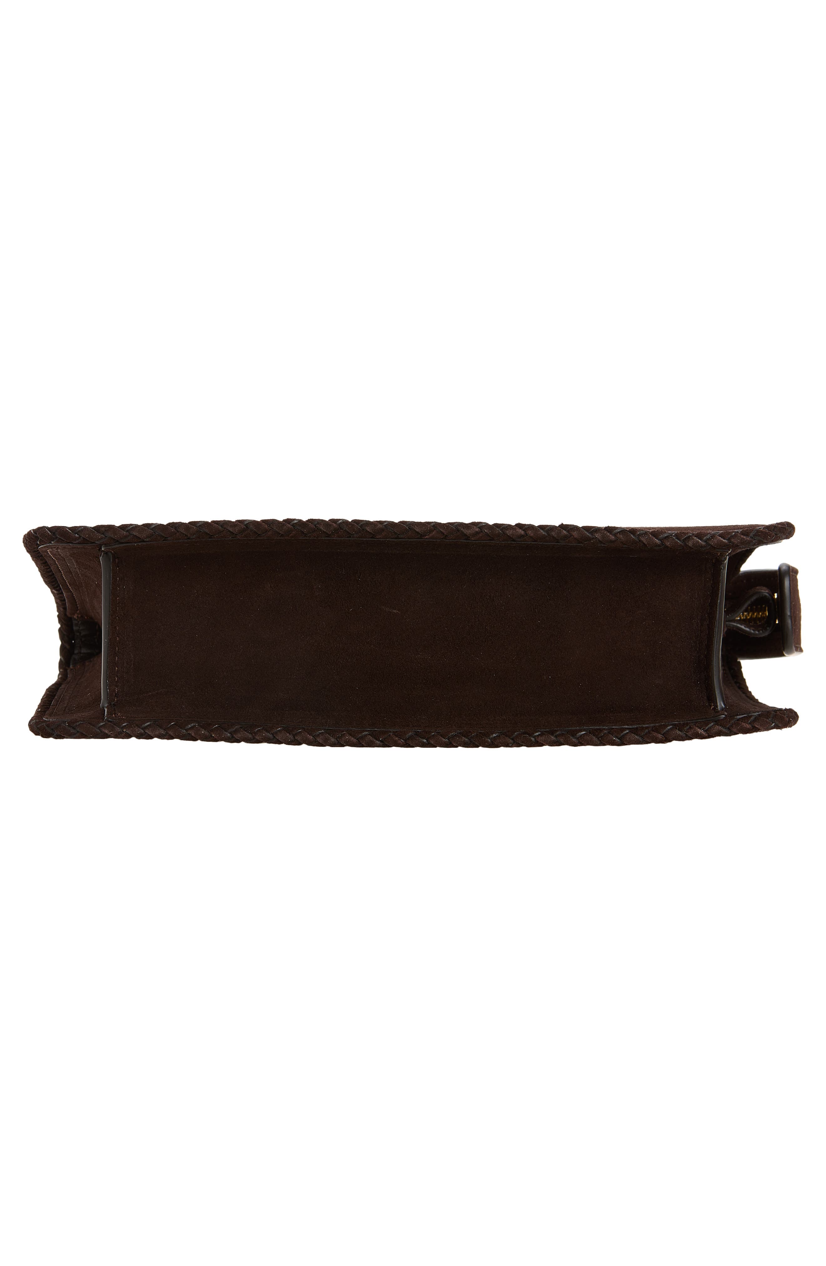 Suede Crossbody Bag, Alternate, color, EBONY