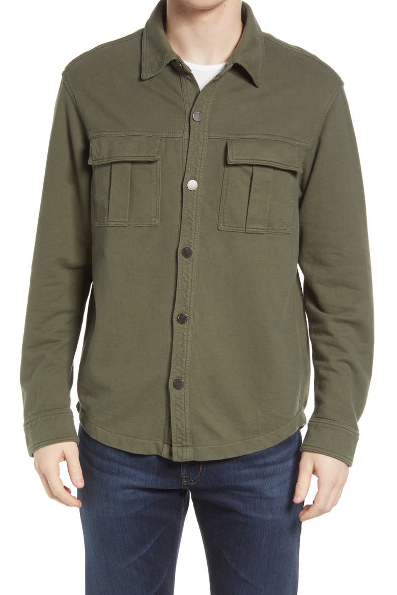 Men's Elias Military Cotton Overshirt, Alternate, color, INFANTRY GREEN