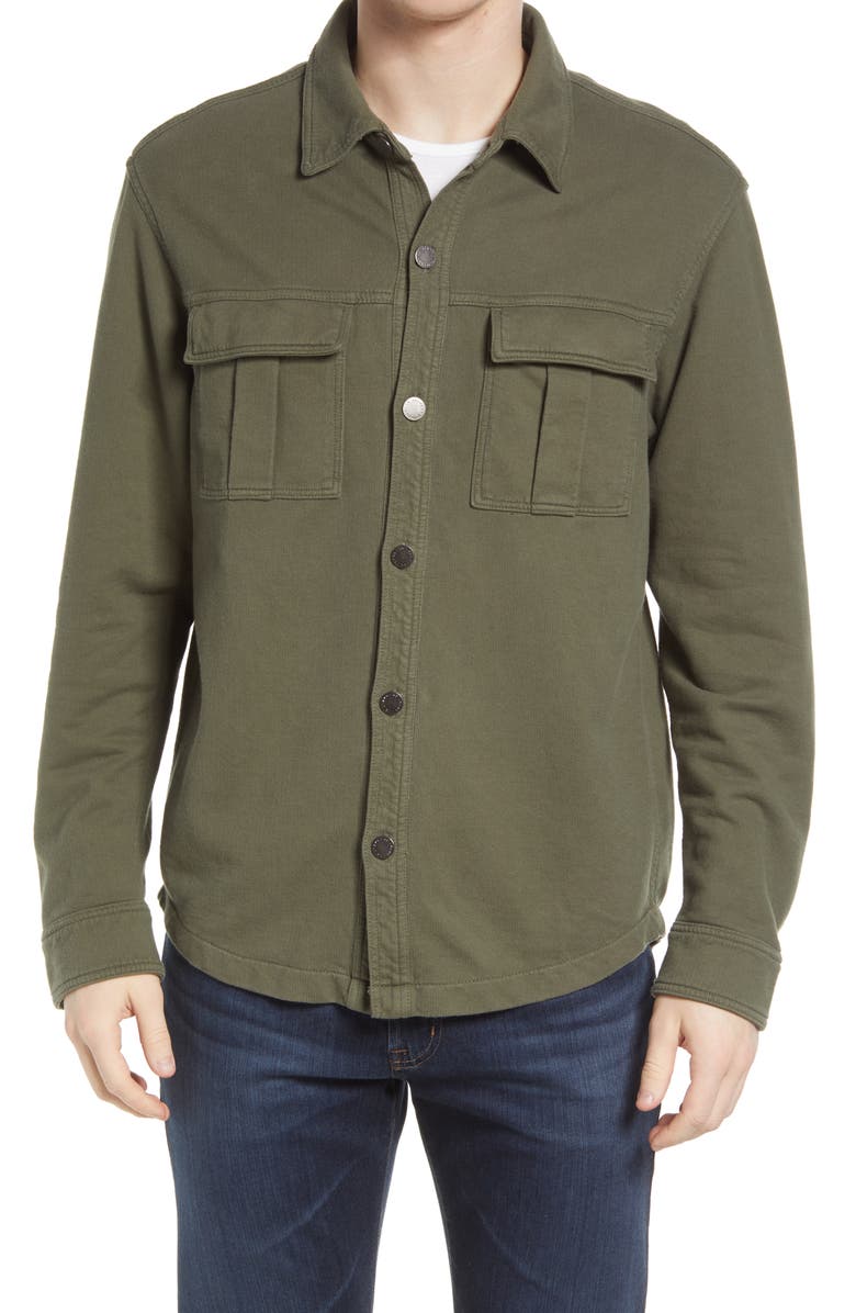 AG Men's Elias Military Cotton Overshirt, Alternate, color, Infantry Green