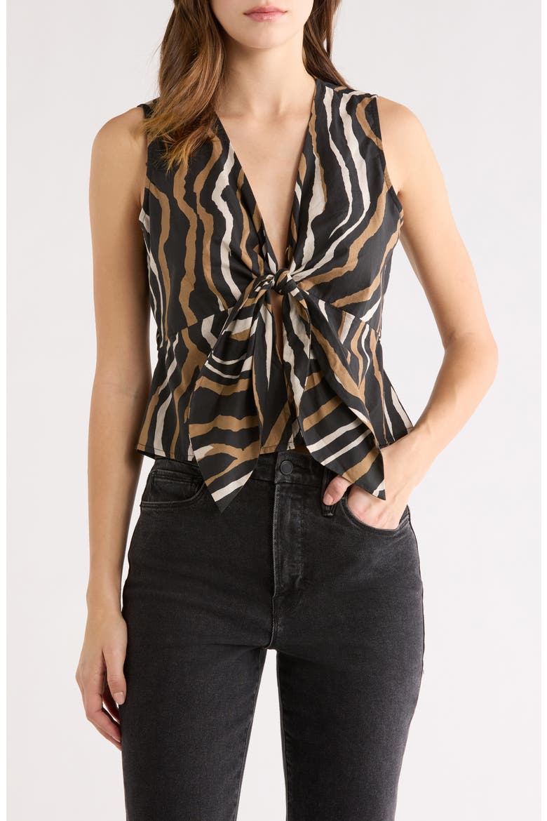 Chala Stripe Sleeveless Cotton Top, Main, color, CANYON STRIPE