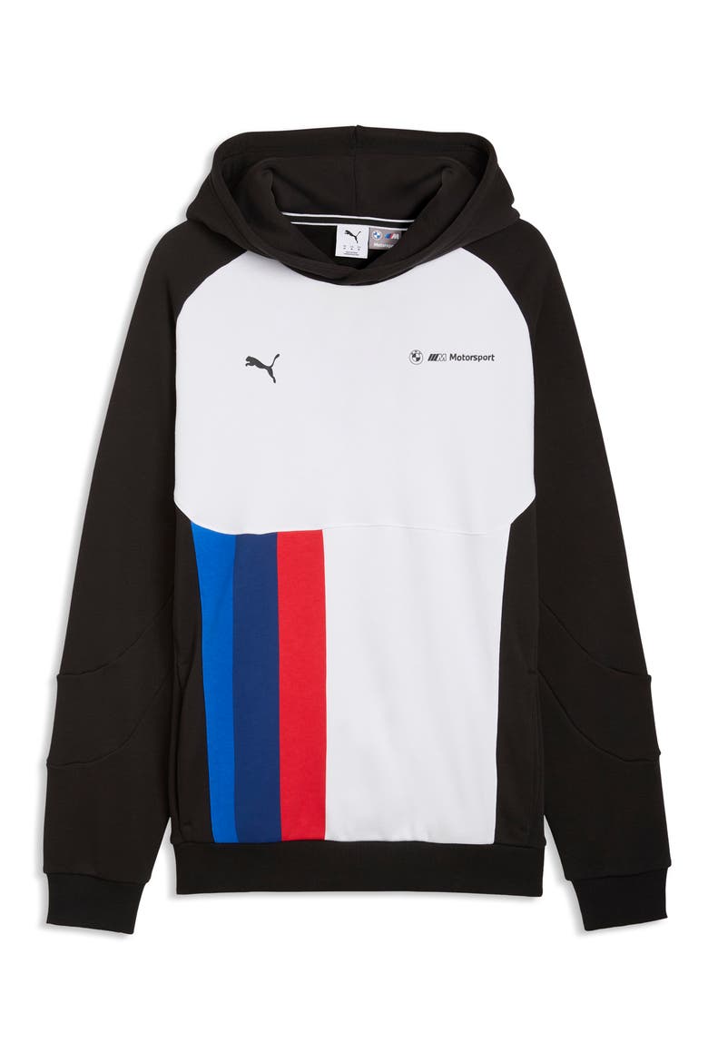x BMW M Motorsport Pumatech-X Colorblock Hoodie, Main, color, PUMA BLACK