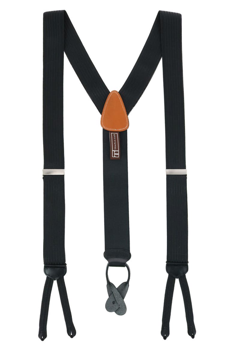 Regal Silk Formal Suspenders, Main, color, BLACK
