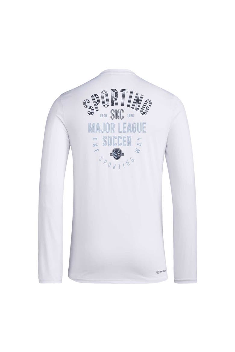 Men's adidas White Sporting Kansas City Local Stoic Long Sleeve T-Shirt, Alternate, color, White