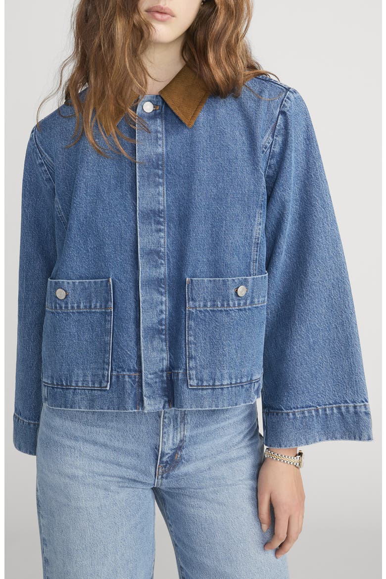The Crop Denim Swing Jacket (Women) | Nordstrom