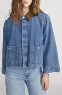 FRAME The Crop Denim Swing Jacket