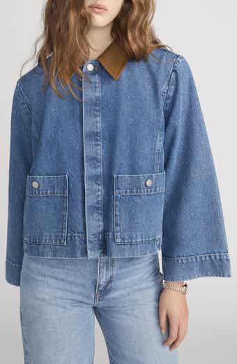 The Crop Denim Swing Jacket