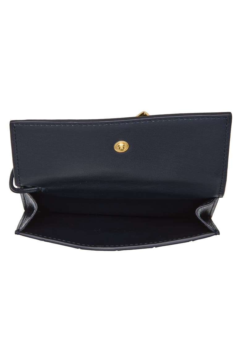 Andiamo Slip Intrecciato Leather Zip Card Case, Alternate, color, 4338 MIDNIGHT-MUSE BRASS