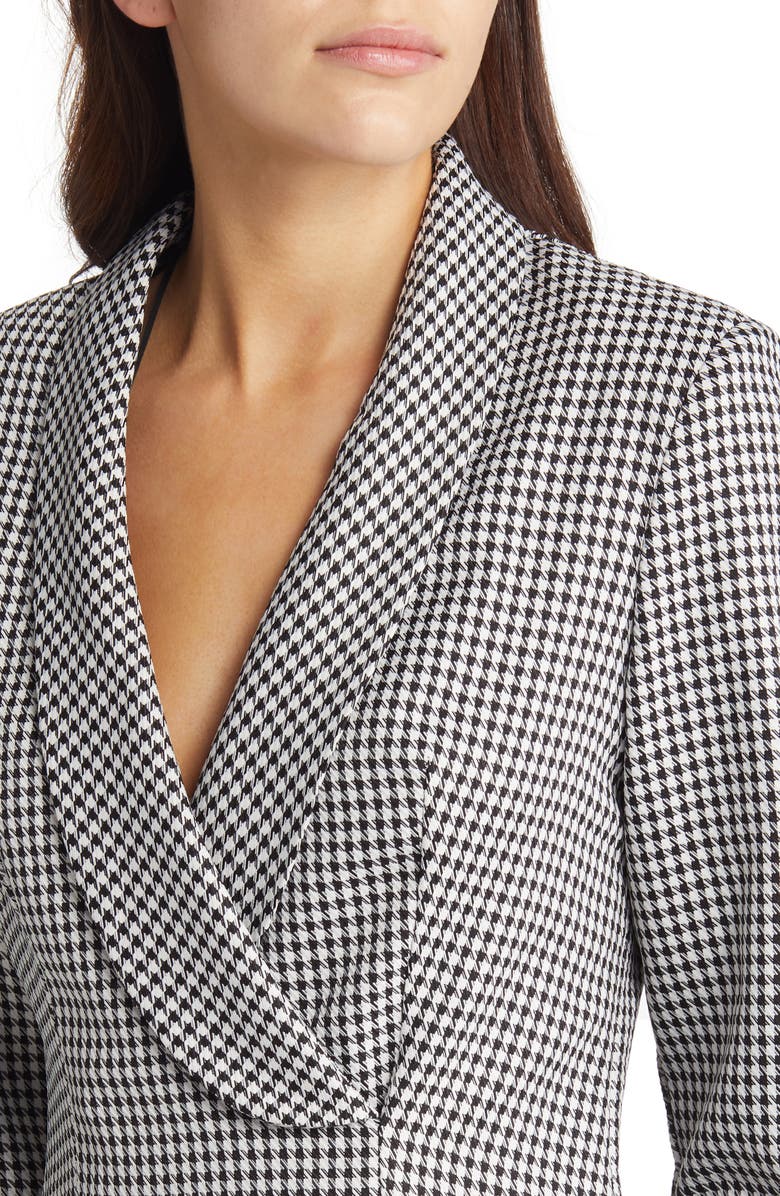 AREA STARS Houndstooth Long Sleeve Coat Dress, Alternate, color,