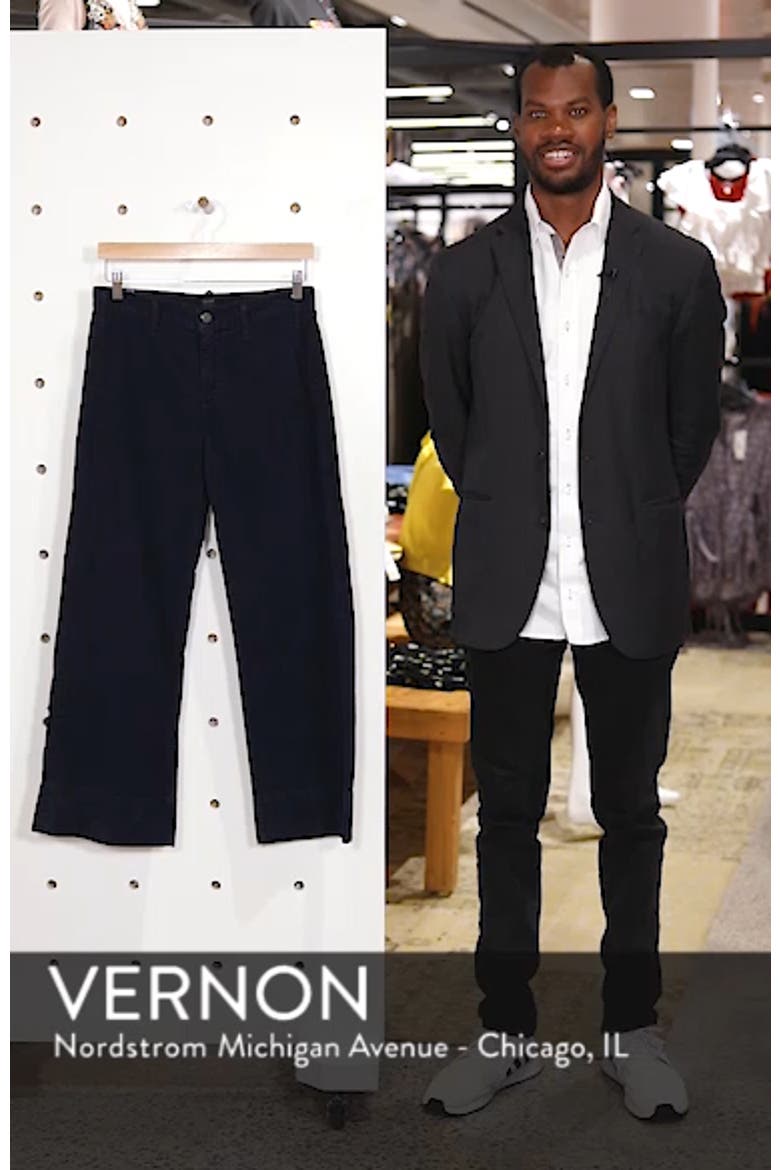 Abigal High Waist Ankle Wide Leg Corduroy Pants video