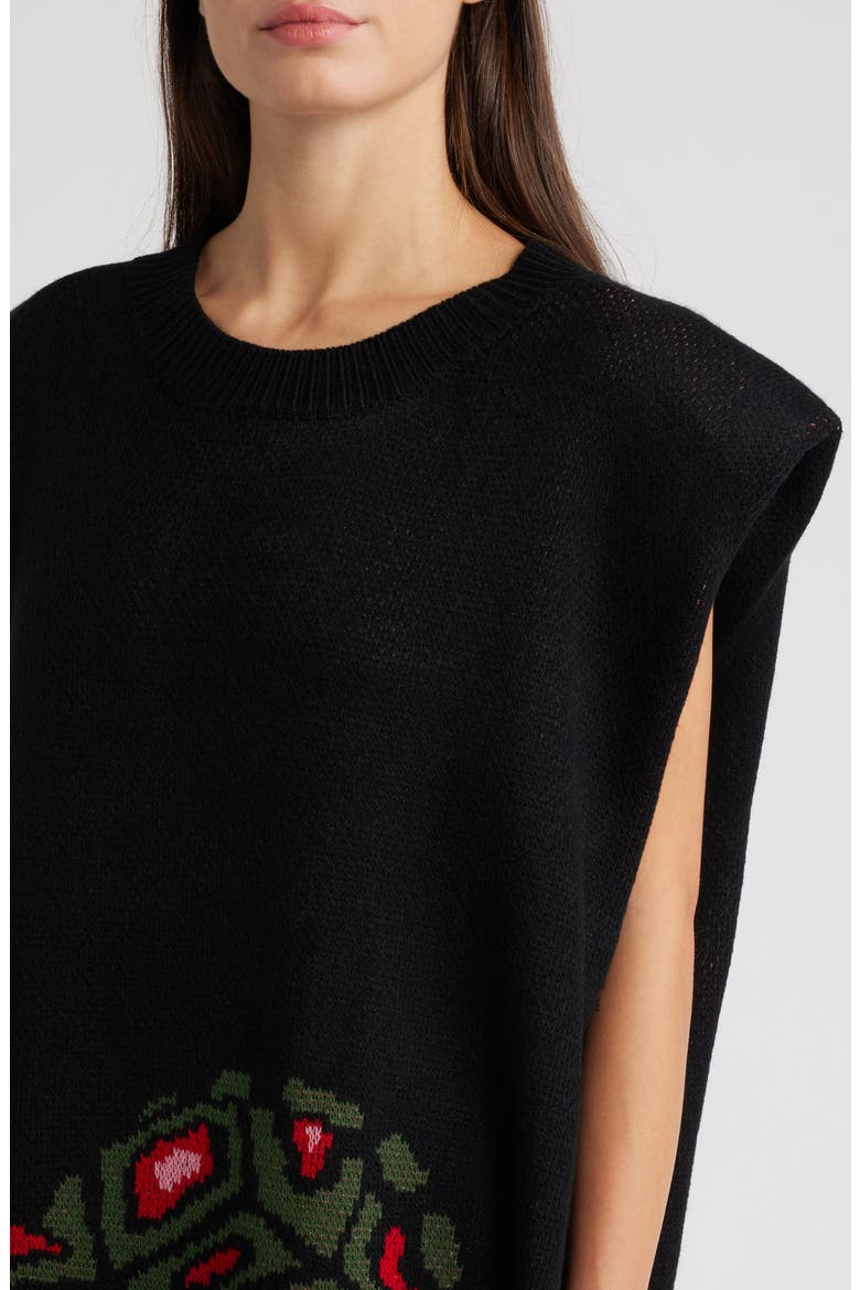 Big Reputation Oversize Maxi Sweater Dress, Alternate, color, BLACK