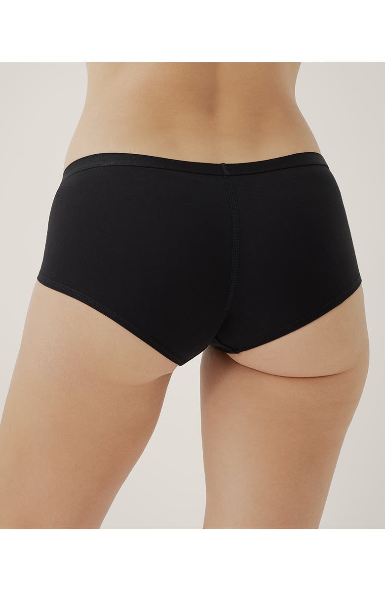 Pact Organic Cotton Everyday Boy Short 6-Pack, Alternate, color, Black