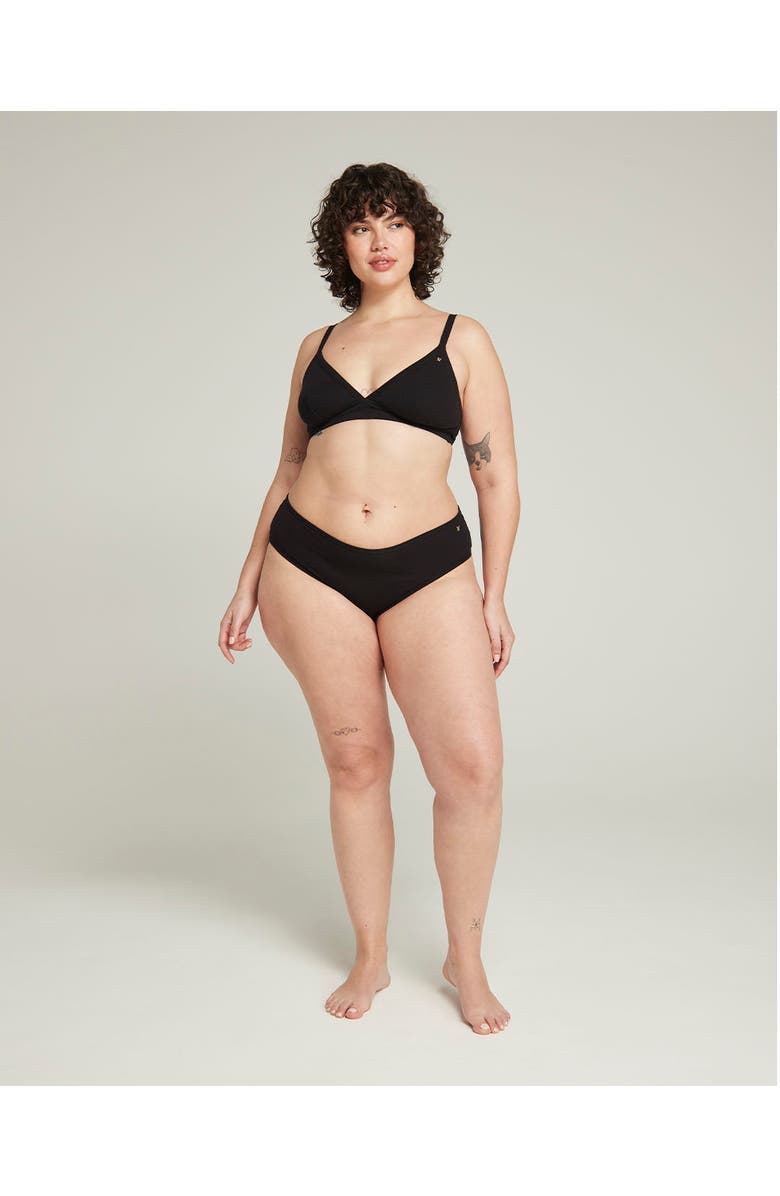 Nudea The Organic Cotton Midi Brief 2 Pack, Main, color, Black