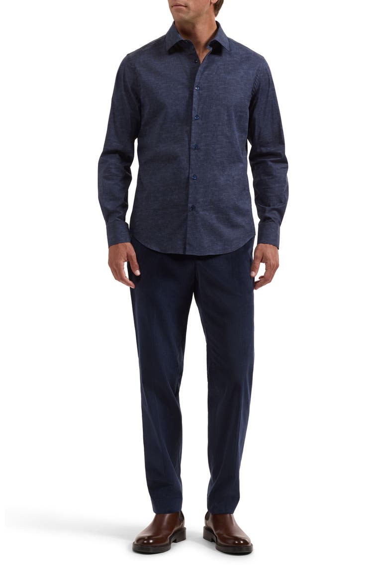 Julian Long Sleeve Button Up Shirt, Alternate, color, NAVY