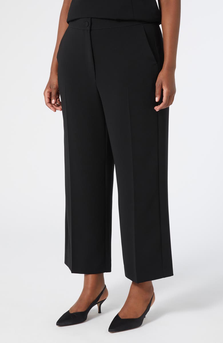 Marina Rinaldi Caliga Ankle Straight Leg Pants, Main, color, Black