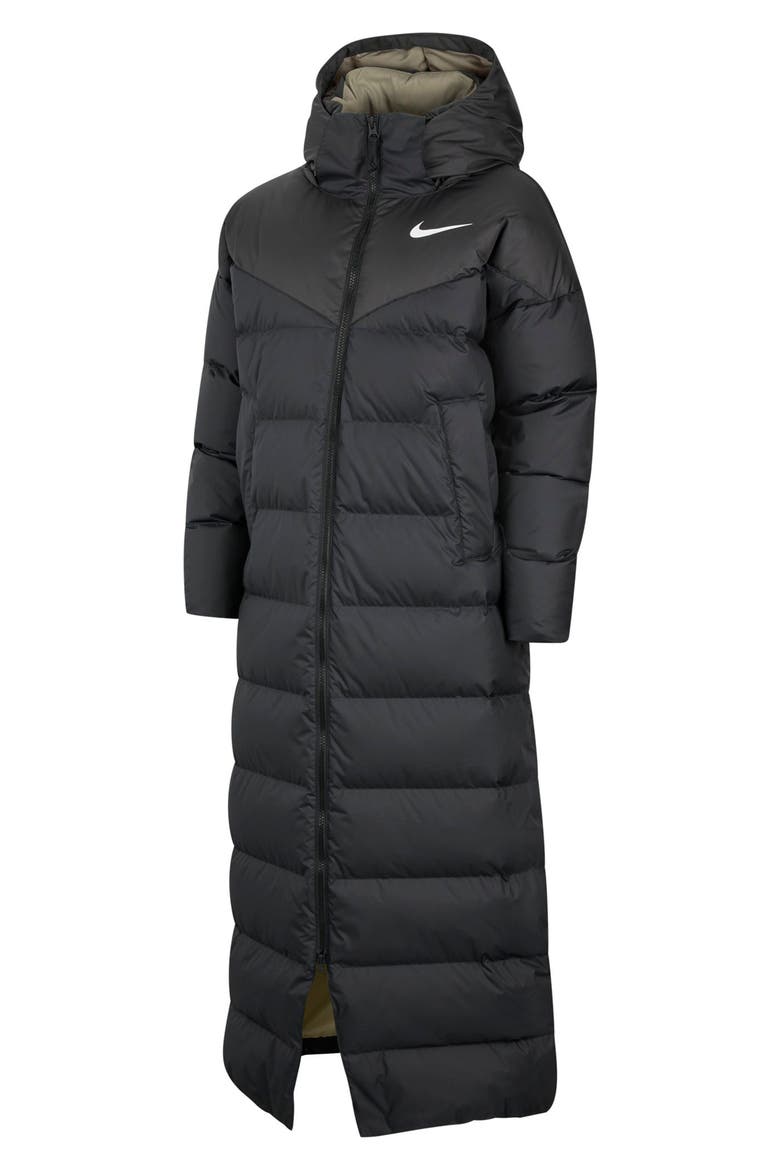 Sportswear Water-Repellent Down Parka, Alternate, color, BLACK/ MYSTIC STONE/ WHITE