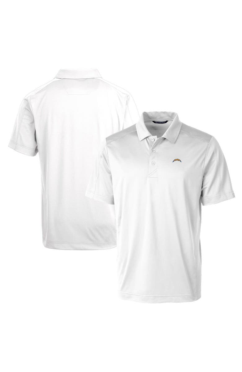 Cutter & Buck Men's Cutter & Buck White Los Angeles Chargers Prospect Textured Stretch Polo, Alternate, color, White