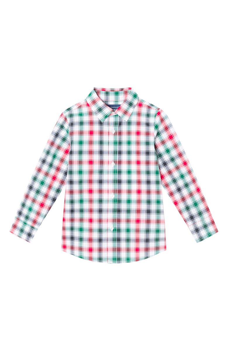 Andy & Evan Kids' Check Button-Down Shirt, Sweater Vest, Pants & Bow Tie Set, Alternate, color, 