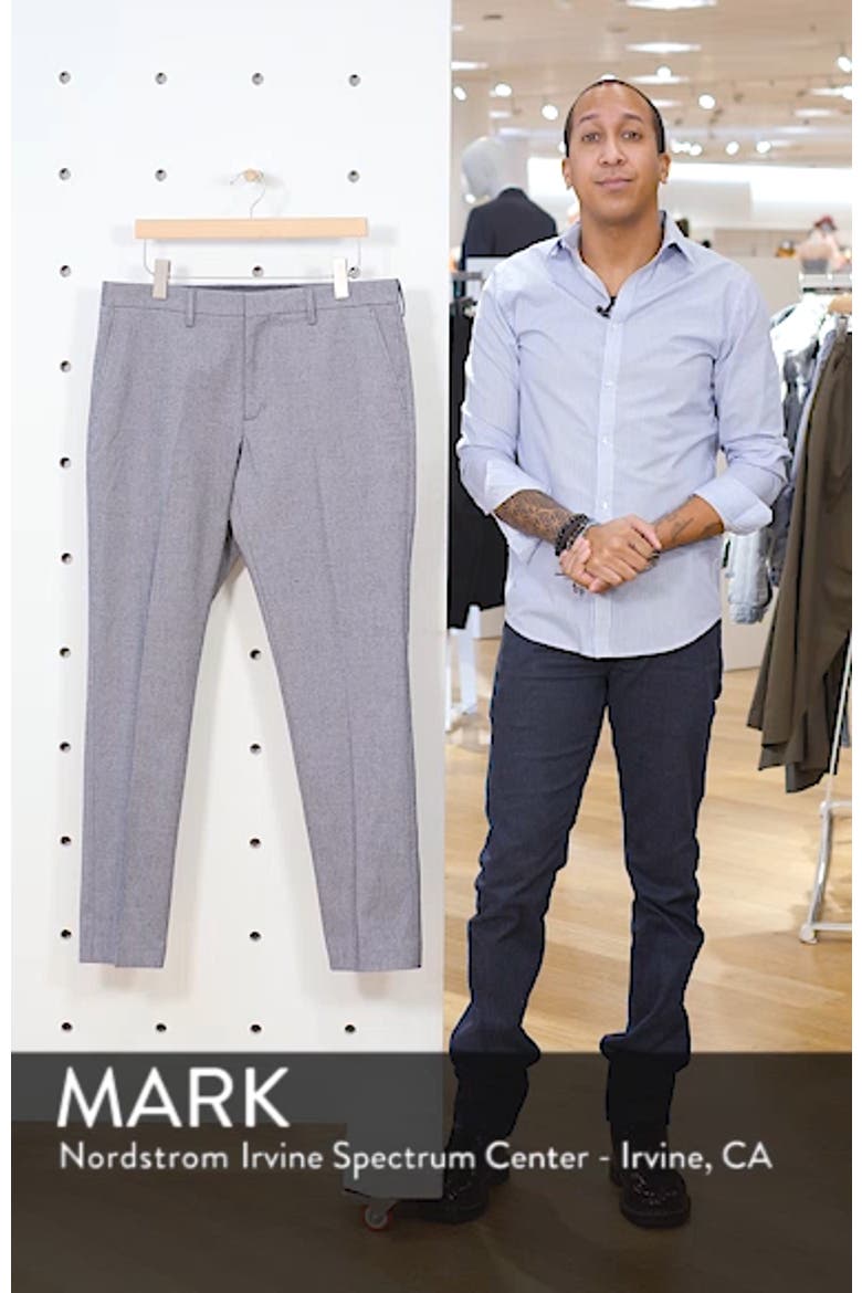 Slim Straight Leg Textured Chinos video