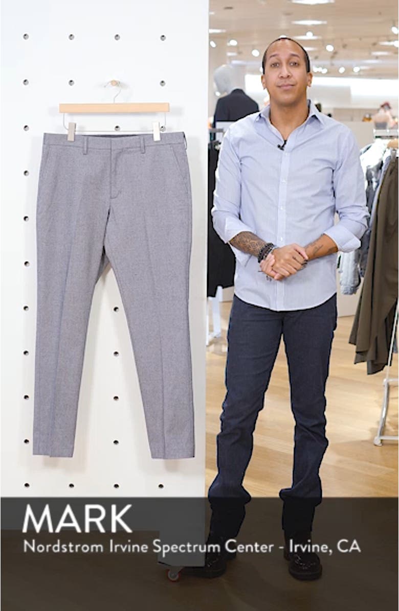 Slim Straight Leg Textured Chinos, sales video thumbnail