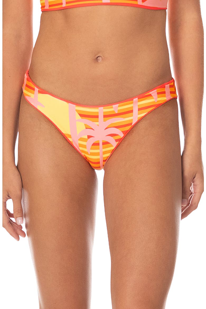 Sunset Punch Iconic Reversible Bikini Bottoms, Alternate, color, BRIGHT RED