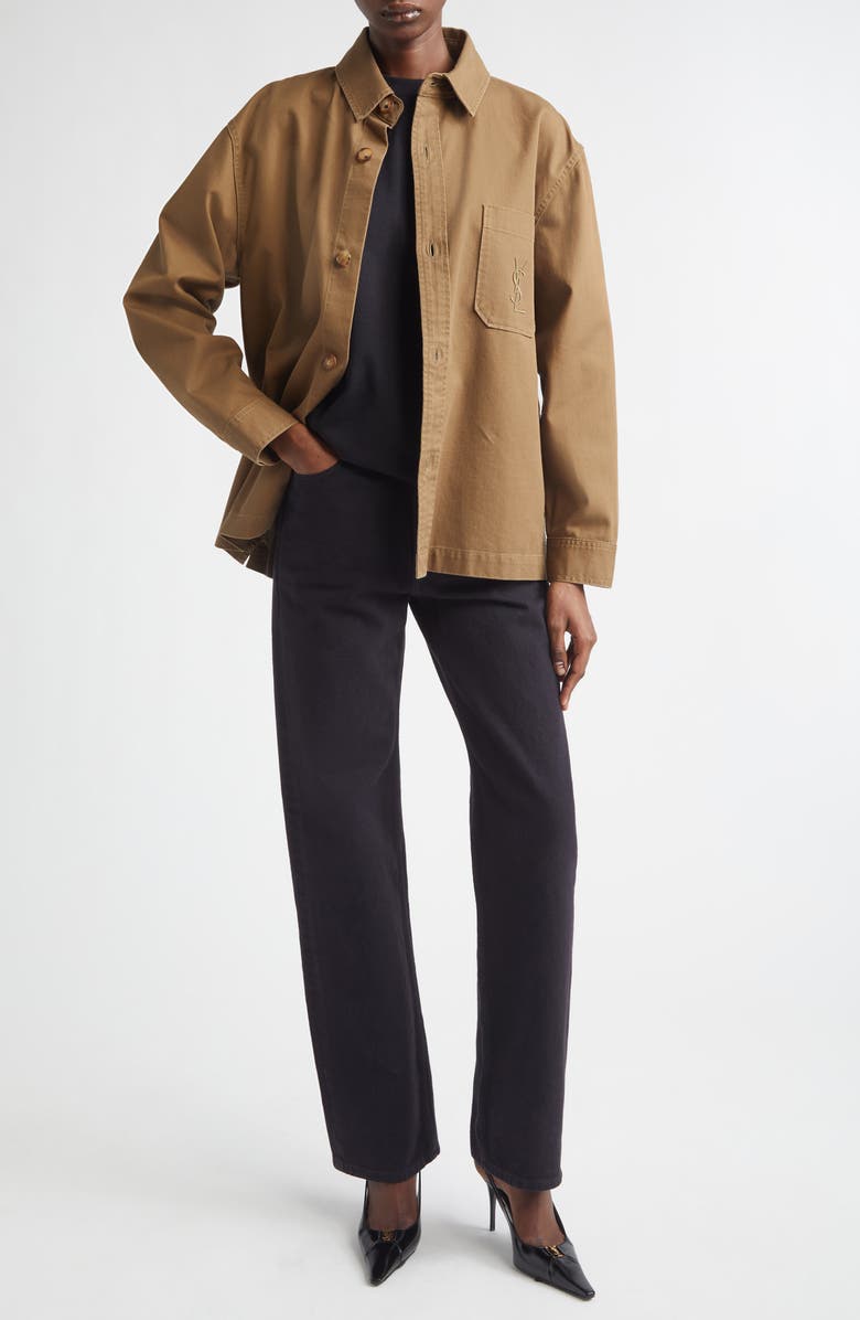 Saint Laurent Cotton Jersey T-Shirt, Alternate, color, Noir