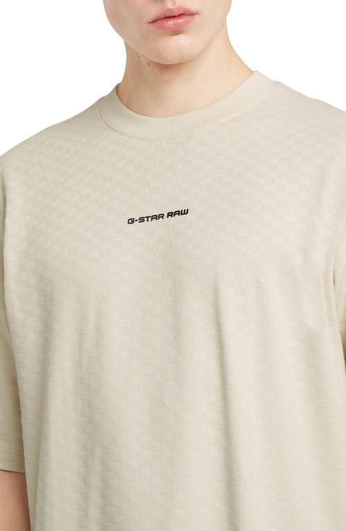 G-star Checquard Logo Organic Cotton T-shirt In Neutral