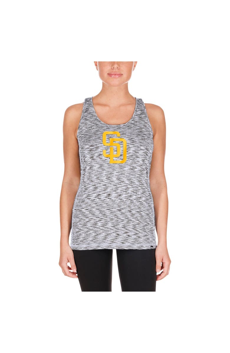 New Era Women's New Era Brown San Diego Padres Space Dye Keyhole Back Tank Top, Alternate, color, Brown