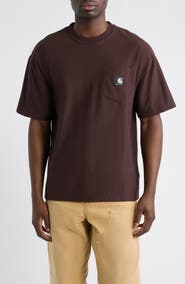 Carhartt Work In Progress Logo Pocket Cotton T-Shirt