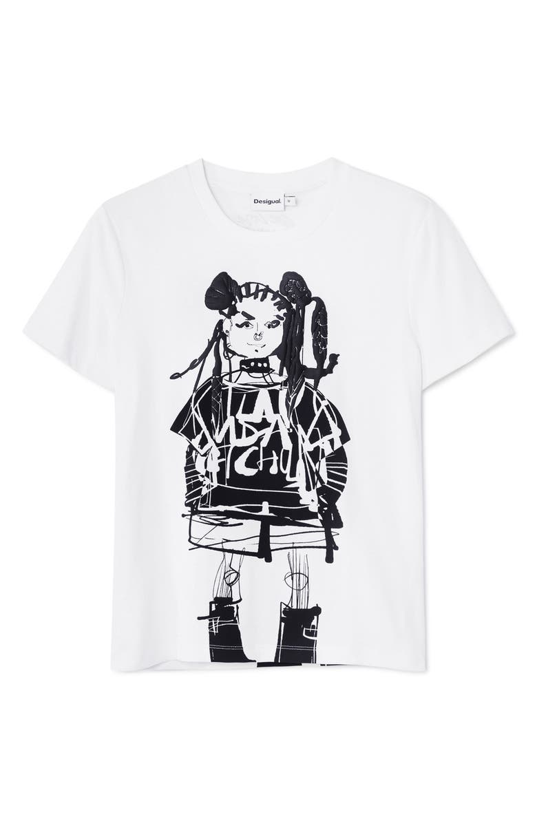 Desigual Choi Lacroix Cotton Graphic T-Shirt, Alternate, color, 