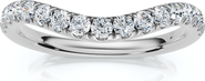 Bliss Diamond Curved Diamond Wedding Ring Enhanced 1/3Ct 14k Gold or Platinum Lab Grown