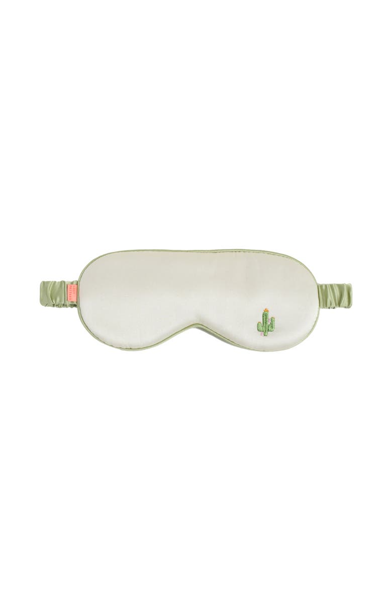 Lost Pattern Silk Sleep Eye Mask, Main, color, Beige