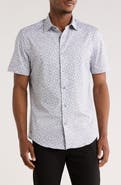 Bugatchi Print Short Sleeve Button-Up Shirt