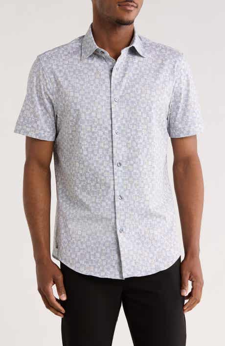 Bugatchi Print Short Sleeve Button-Up Shirt
