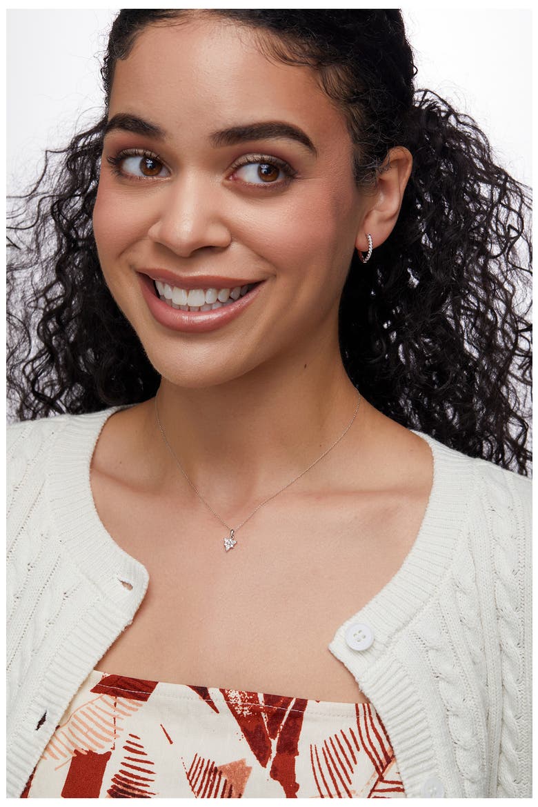 Getty Diamond Pendant Necklace (Nordstrom Exclusive), Alternate, color, 18KW