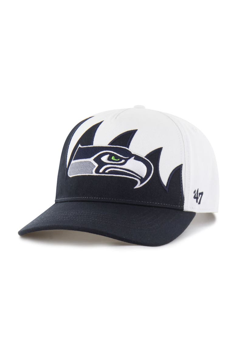 Men's '47 White Seattle Seahawks Jagged Hitch Adjustable Hat, Main, color, White