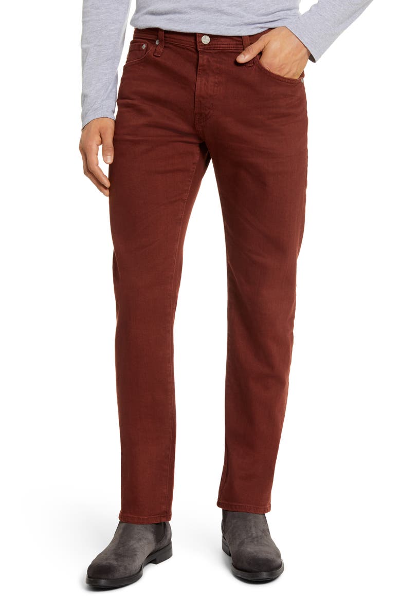 Tellis Slim Fit Jeans, Main, color, 7 YEARS SULFUR RICH CRIMSON