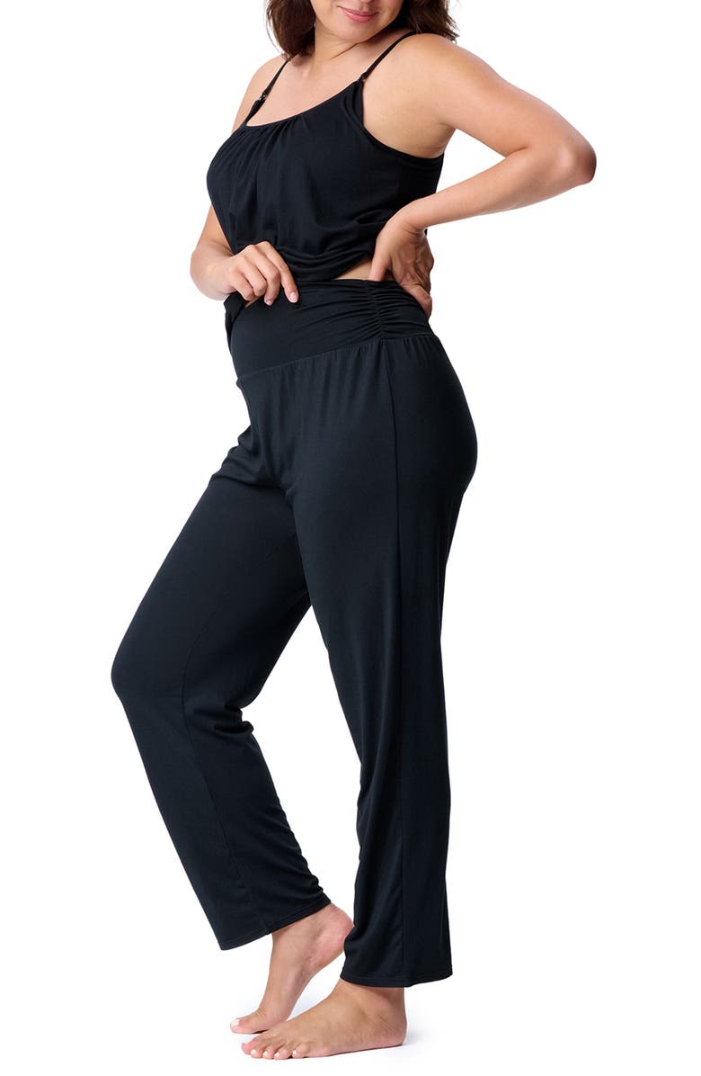 MOTHERHOOD MATERNITY Motherhood Women's Maternity Sleeveless Swing Nursing Cami with Foldover Waistband Pant Sleep Set, Alternate, color,
