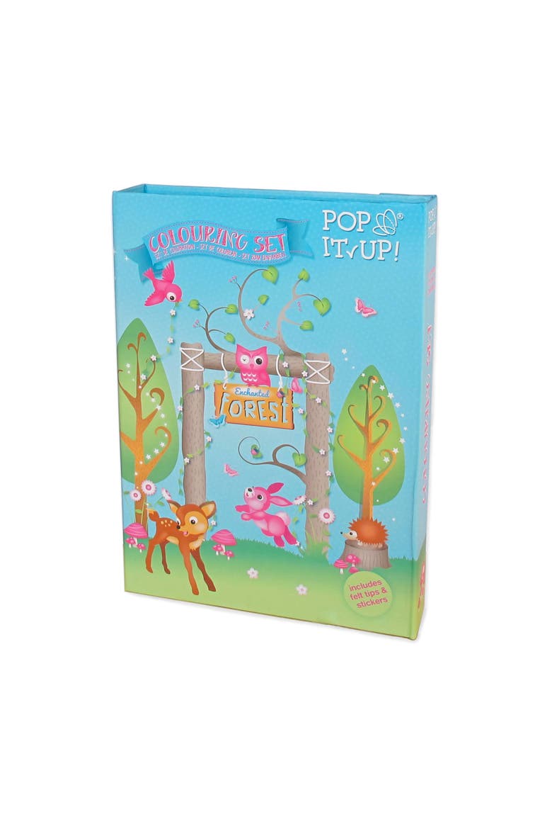 Enchanted Forest Art Kit With Mini Toy Pop Up, Alternate, color, Multicolored