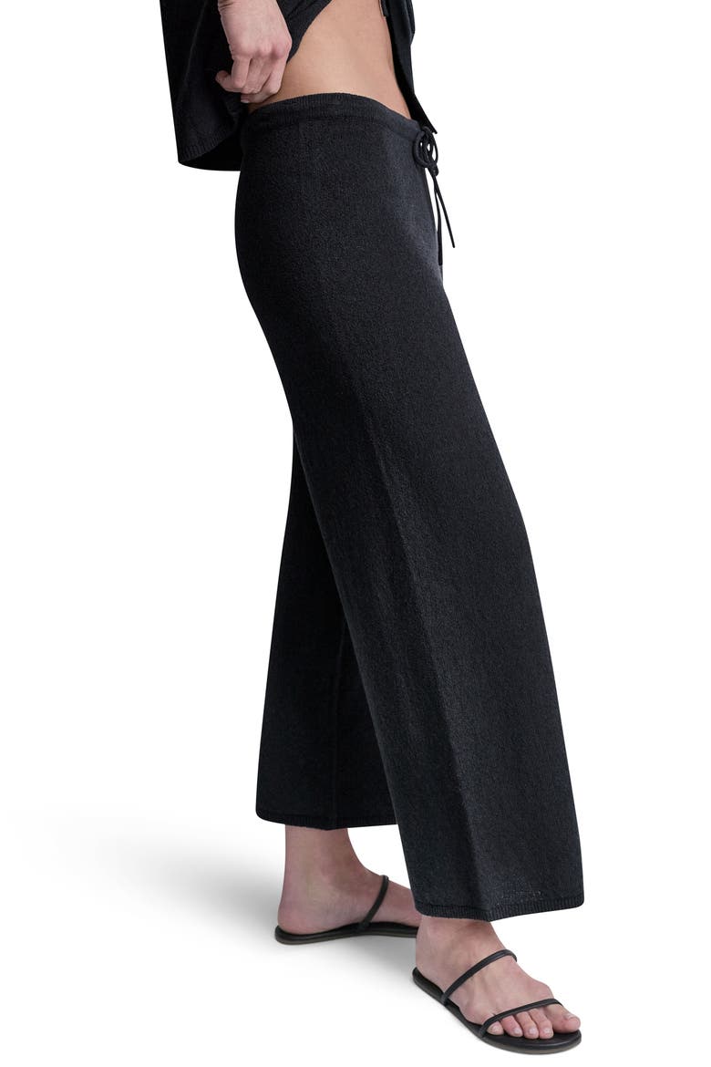 Pull On Drawstring Knit Pants, Alternate, color, BLACK