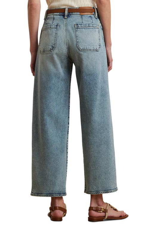 Shop Ralph Lauren Lauren High Waist Crop Wide Leg Jeans In Alicia Wash