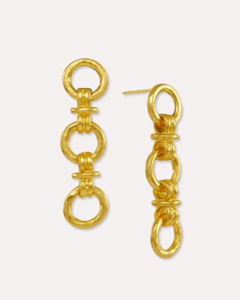 Zehra Chain Drop Stud Earrings