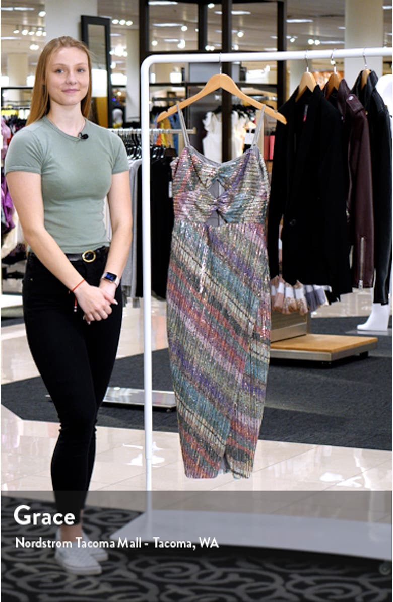 Lissandra Rainbow Crystal Detail Cocktail Dress, sales video thumbnail