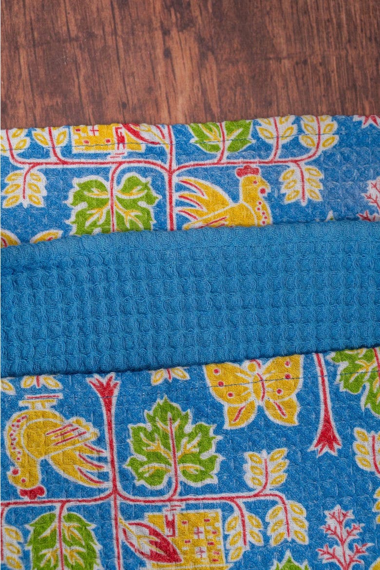 Chicken at Home Tea Towel, Set of 3, Alternate, color, Blue