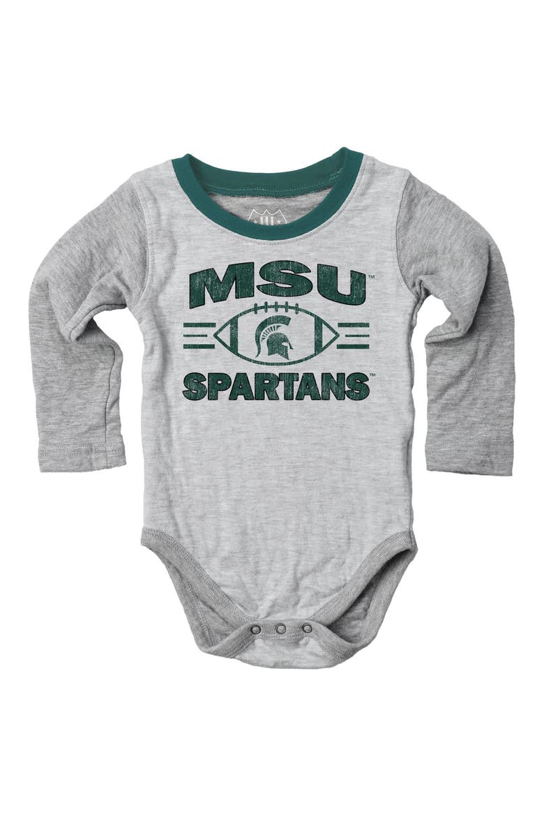 Infant Wes & Willy  Heather Gray Michigan State Spartans Jie Jie Hopper Set, Main, color, Heather Gray