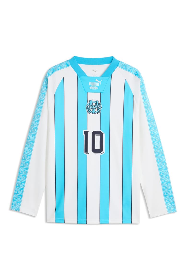 Men's Puma  White Olympique Marseille 2026/27 King Long Sleeve Fashion Jersey, Alternate, color, White