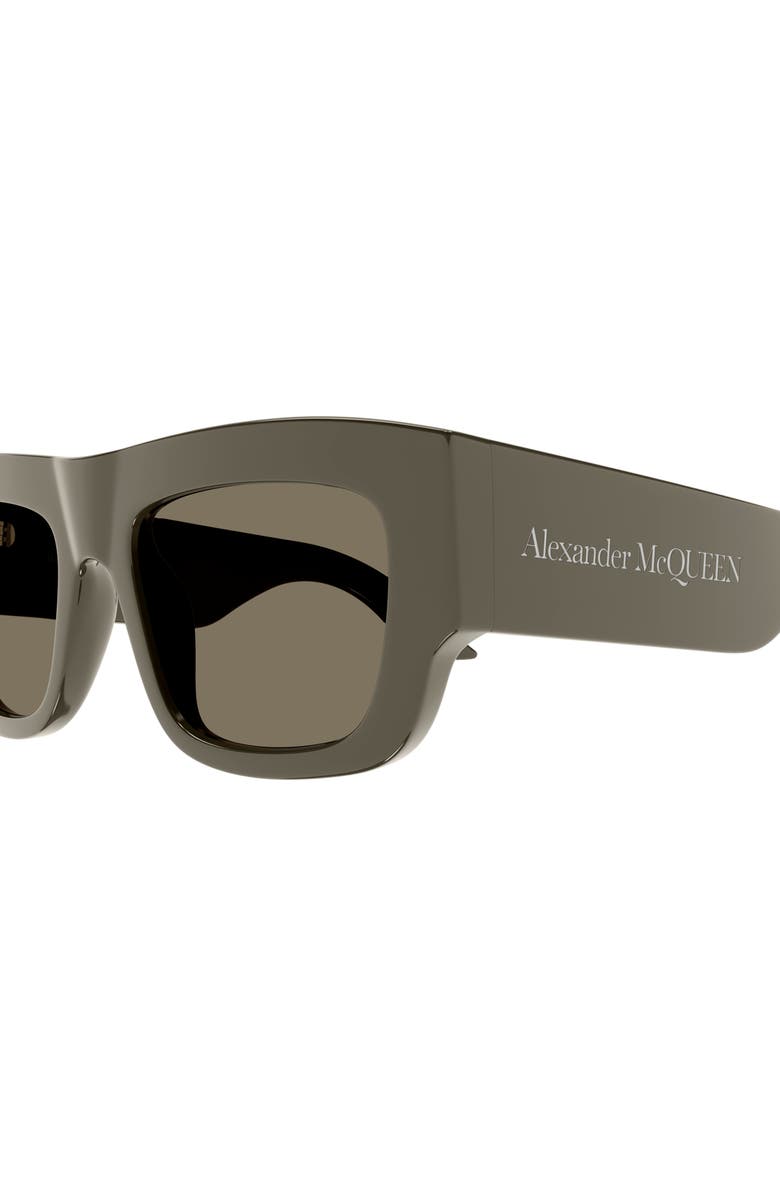 McQueen 53mm Rectangular Sunglasses, Alternate, color,