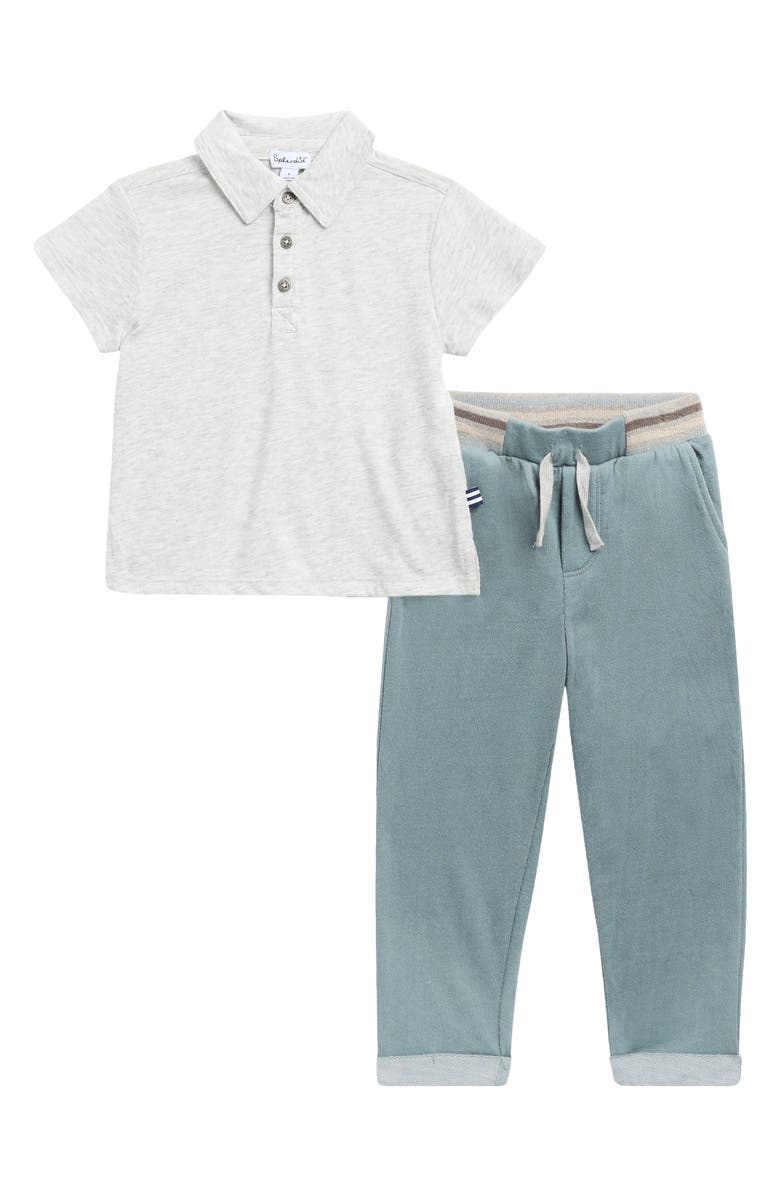 Splendid Kids' Polo & Pants Set, Main, color, Glacier