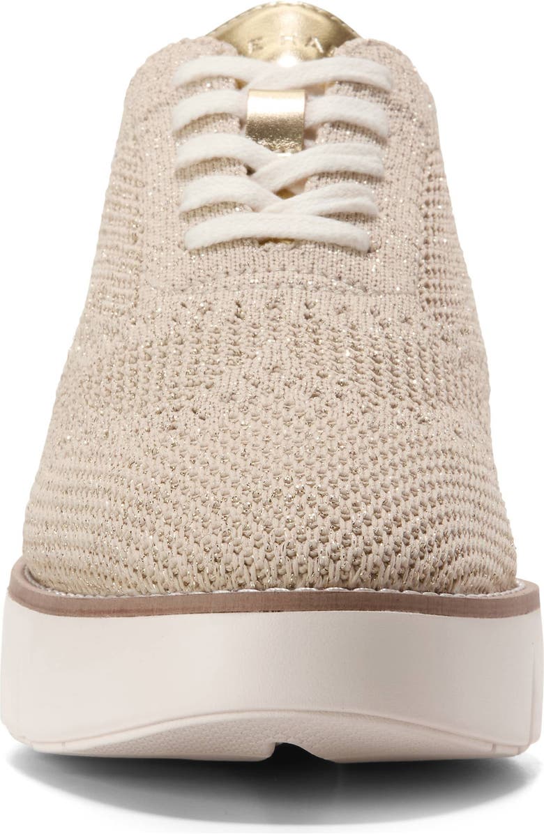 Cole Haan Grand City Platform Oxford, Alternate, color, Rye/Gold Metallic Knit/Ivory